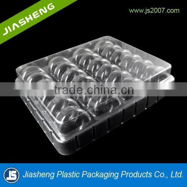 2016 new style hot selling Food grade 24 pcs blister macarons packaging box,cake clamshell,plastic macaron tray