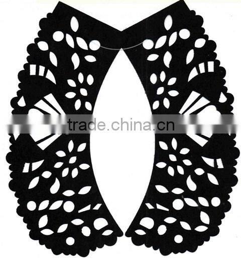 New Arrive Laser Cutting Neck Trimming PU Collar - S1408