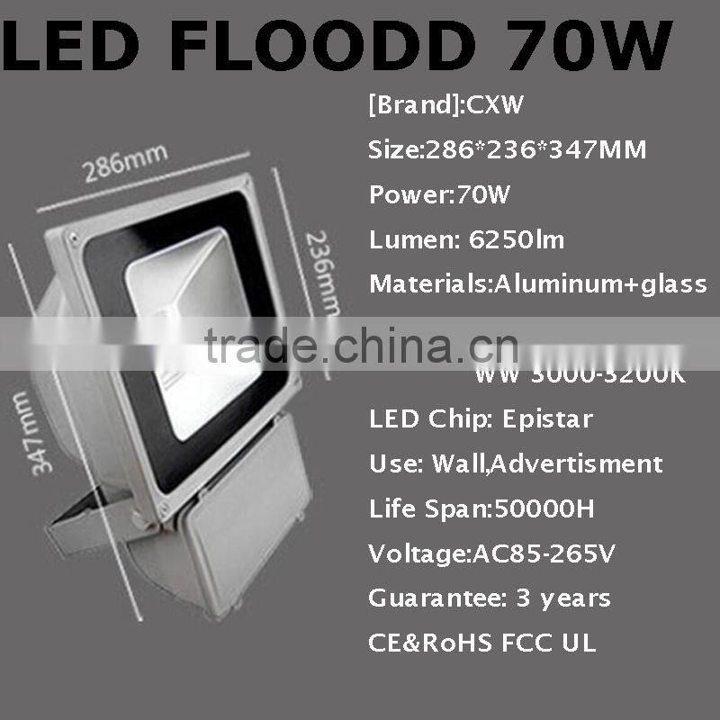 Premium Quality Outdoor 70W high power AC85-265V LED Flood Light