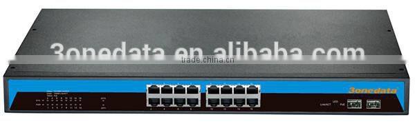 14*10/100M Base-T PORTS+ 2*10/100/1000M Base-T PORTS+2* Gigabit SFP PORTS POE SWITCH