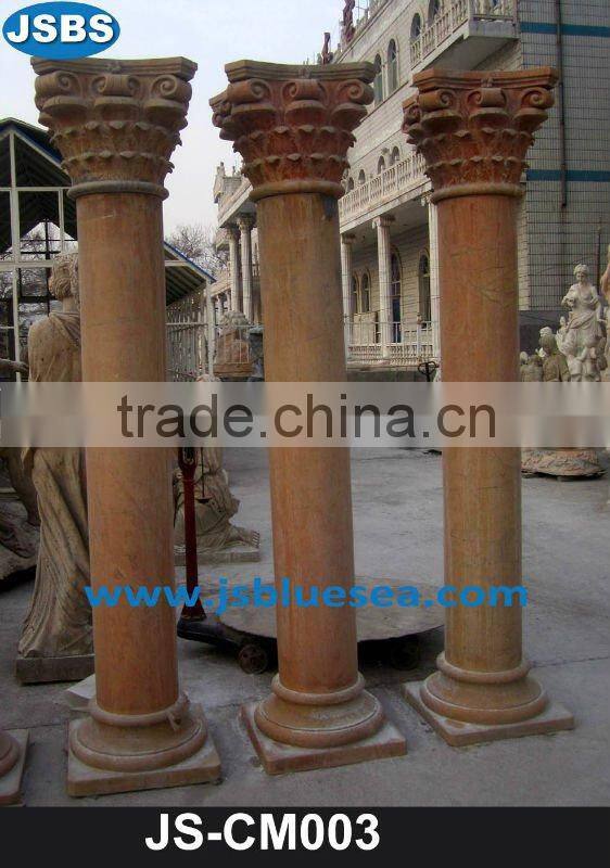 Cheap Handmade White Marble Interior Decoration Pillar For Sale