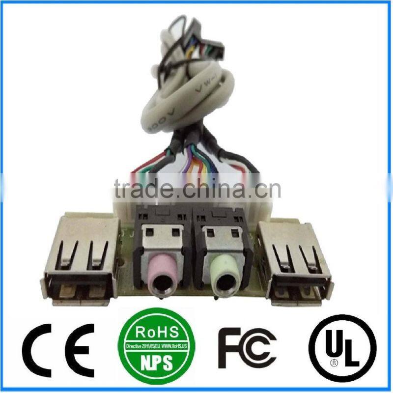 Motherboard USB2.0+HD AUDIO I/O Port Cable Panel Mount For Computer PC Board Cable