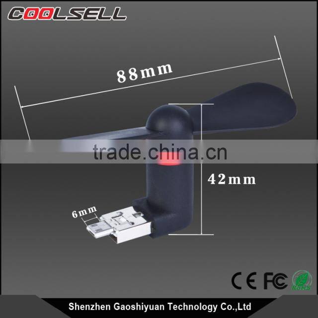 Top selling Super Mute OTG mini fan Mini Portable Small Usb Fan For Android Phone