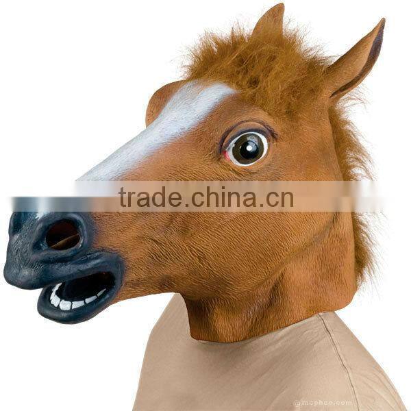 hot sales god quality halloween Rubber Latex head horse mask MK003