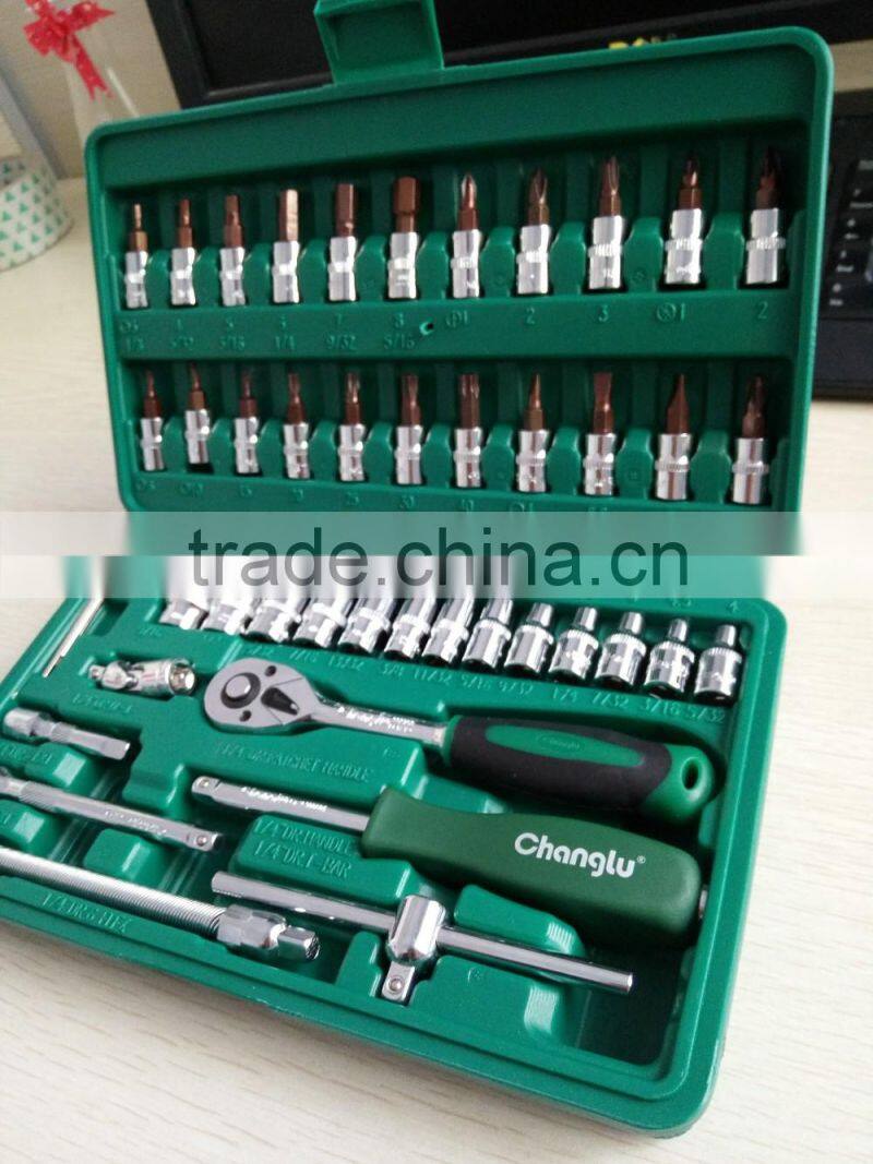 46pcs 6.3mm mini socket set with plastic box