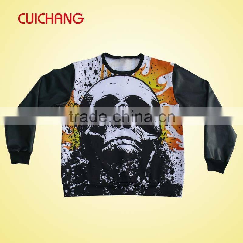 Fashion round neck pullover, custom sublimation cheap wholesale custom crewneck sweatshirts