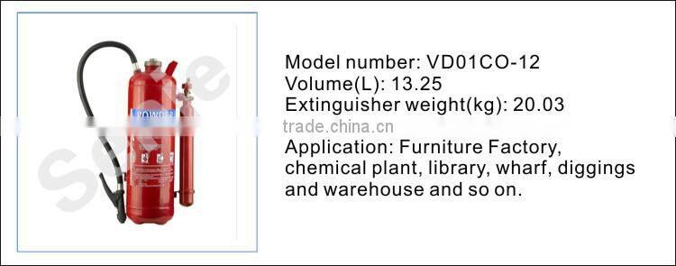 12kg portable abc power fire extinguisher with external gas cartridge