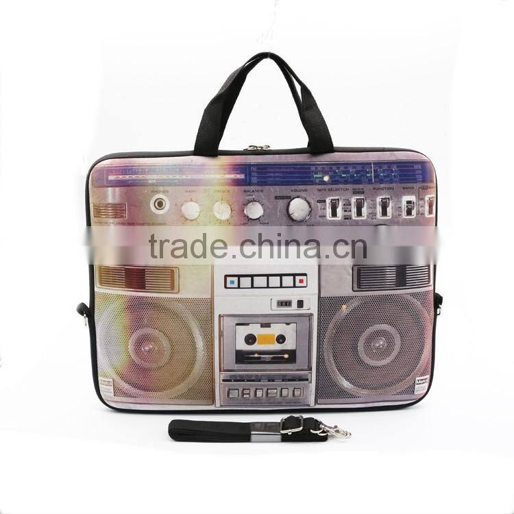 Retro pattern printing neoprene laptop bag