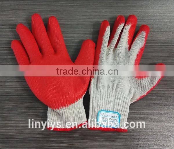 Heavy duty Latex/Rubber Coated Cotton Knitted Working Glove