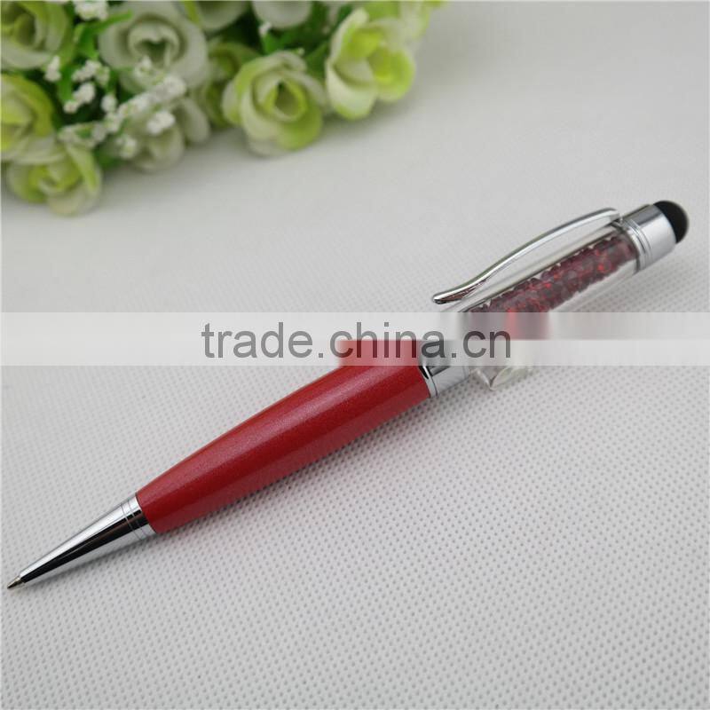 TCR-08 crystal pen with USB , fat Promotional Stylus pen