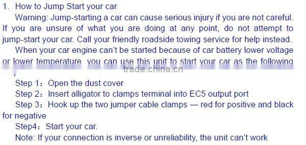 12000mah 12V car battery mini jump starter,auto emergency start power