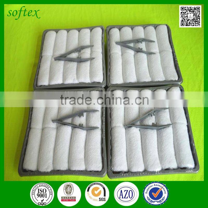 wholesale china Airplane Terry 10x10 cotton Airline Hot Cold Wet Towel / Refreshing Towel