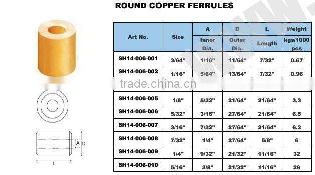 Silver-Plated Copper Ferrules