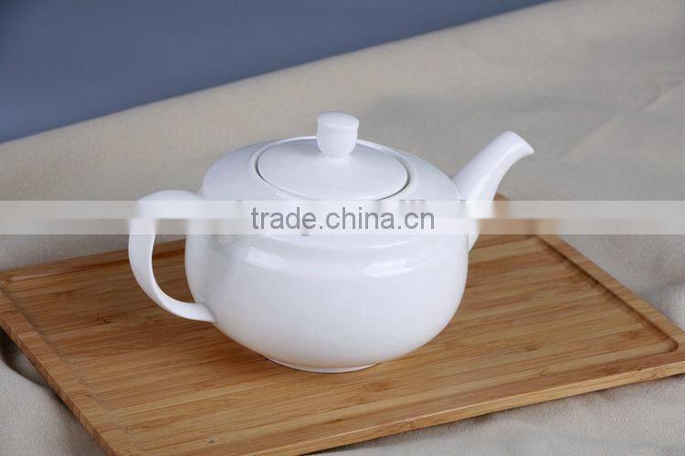 white heat resistant fine China ceramic teapot