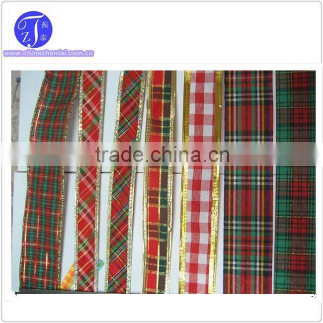 Christmas tartan plaid ribbon