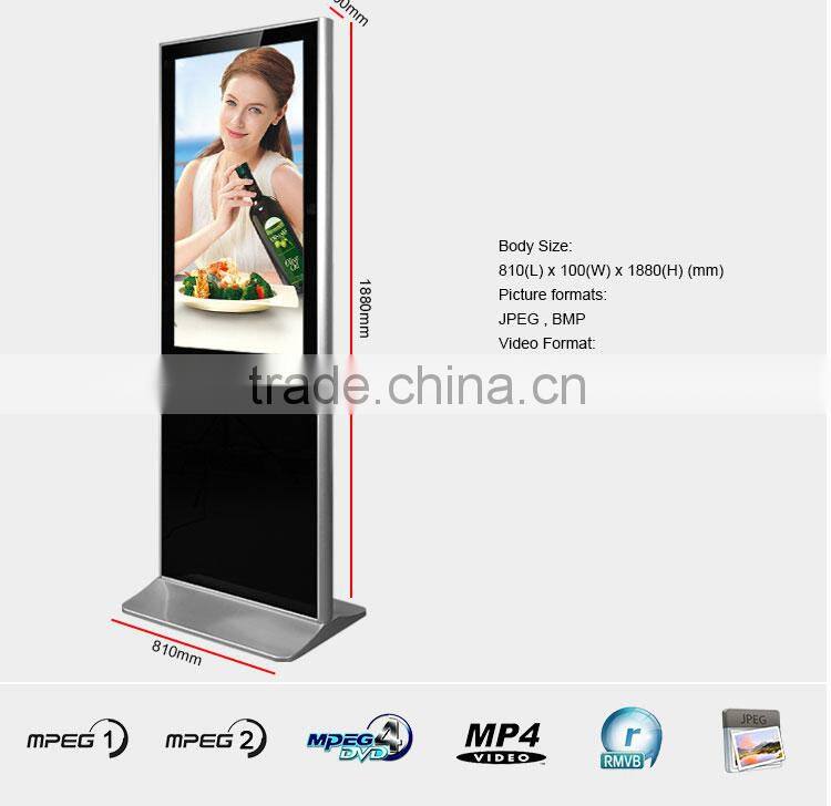22-80 inch video promotions POP display 1080P indoor digital signage LCD AD Player with flash memory USB updating port