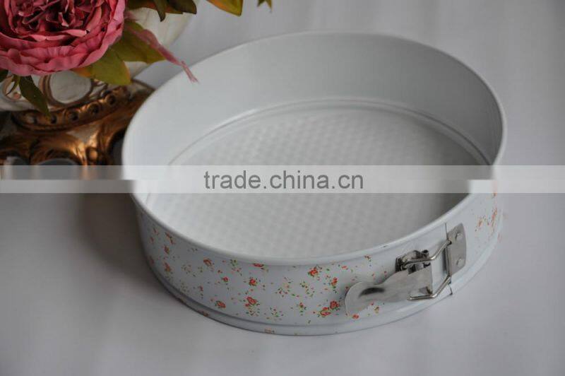 Dia.26*H7cm Carbon Steel Ceramic Round Springform Cake Pans 2pcs bakeware set