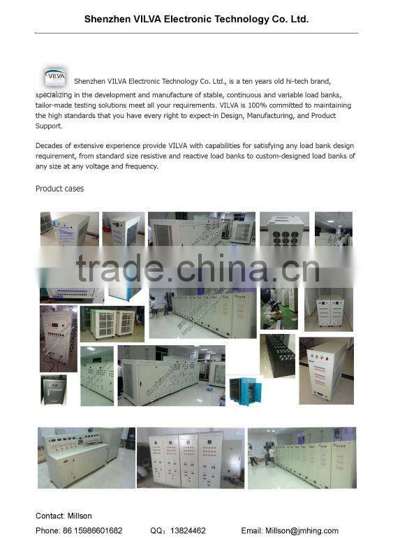 600kVA variable resistive reactive AC generator testing load bank