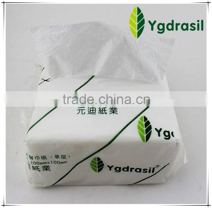 manufacture embossed soft bag dinner napkin facial tissue