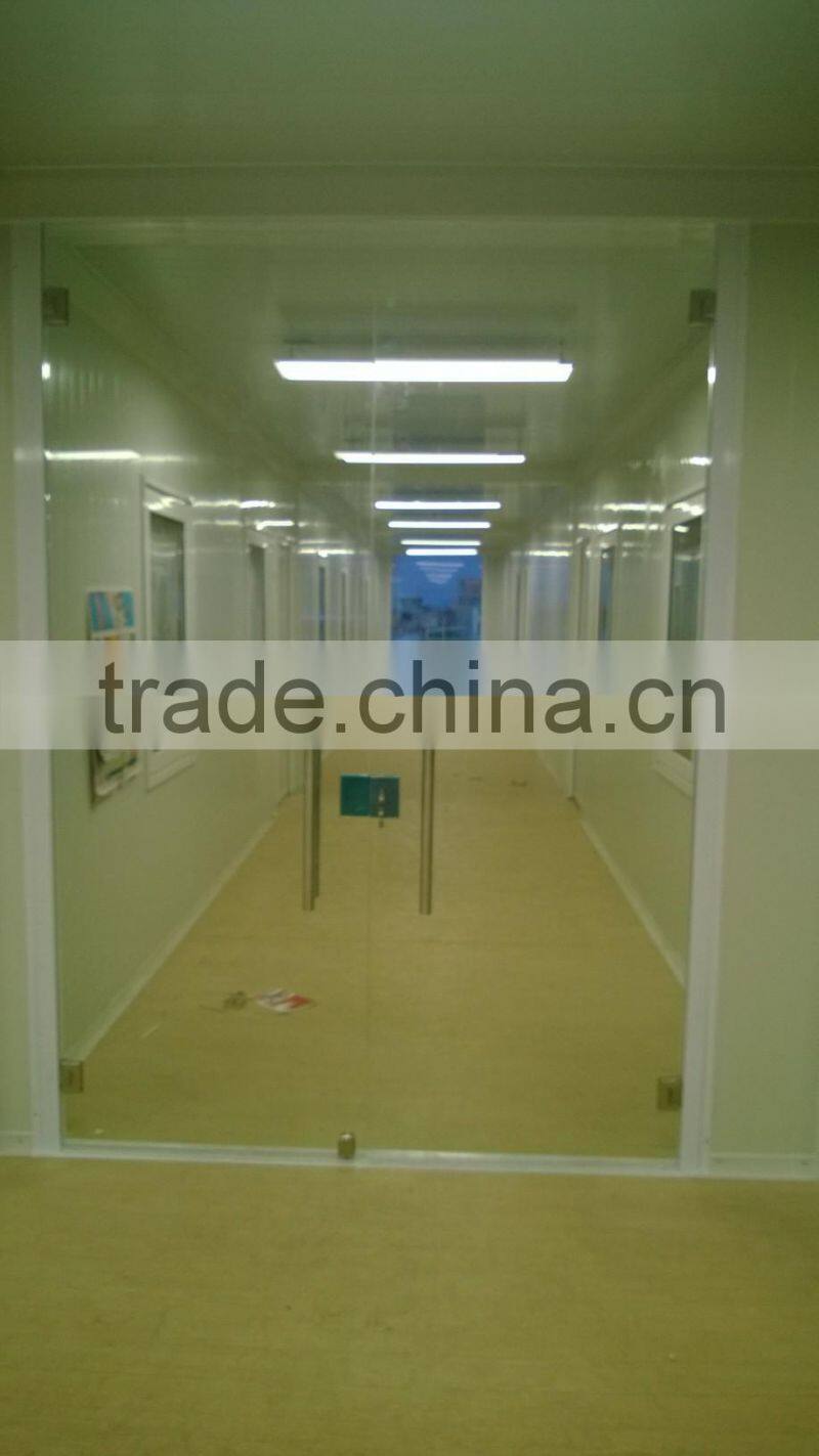 large glass window office