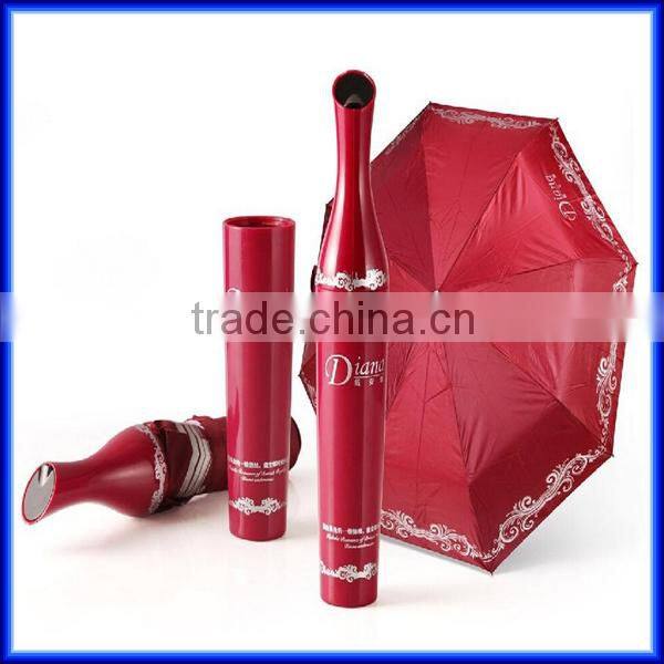 Promotional Gift wine bottle rain umbrella/uv protection wine bottle rain umbrella/ Cutom advertising wine bottle rain umbrella