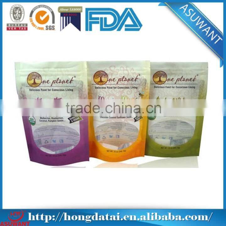 Eco-friendly cookie biodegradable foil wrapped food packing bag