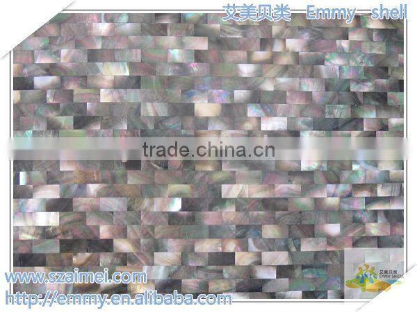 Brick shell mosaic tile gray mother of pearl mosaic wall tile