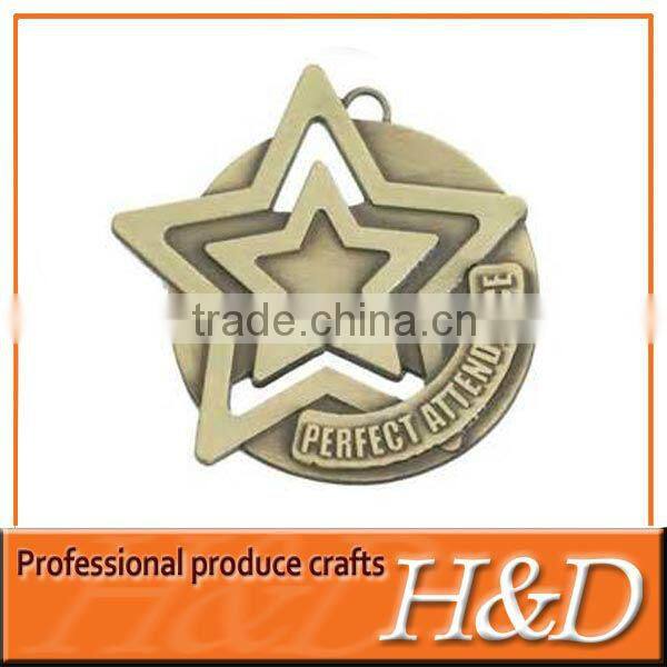 university metal anqitue prize medal with custom logo