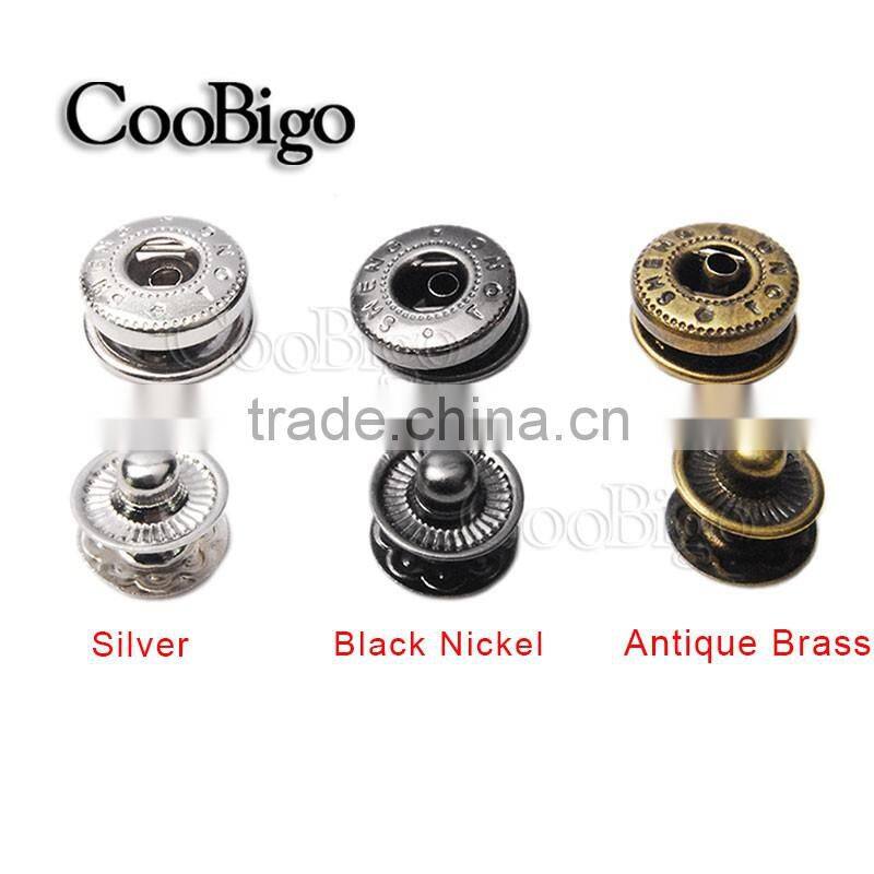 Metal Press Studs Sewing Button Snap Fasteners Sewing Leather Craft Clothes Bags #GZ153-10