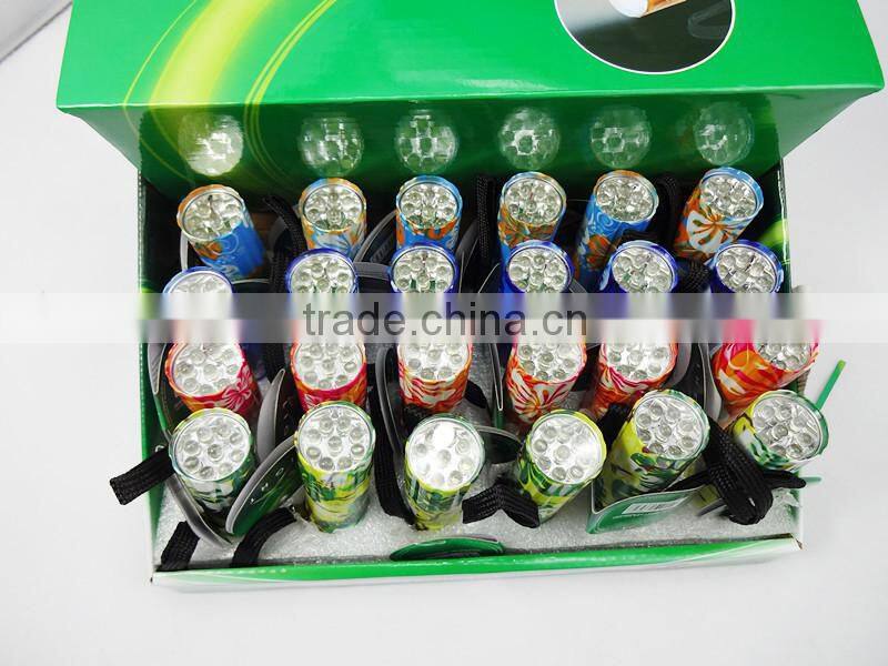GS-8010 aluminum 9 led cheap promotional pocket gift led flash light with CE&ROHS