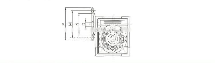 Germany design shaft mounted speed reducers for Nema23 motor