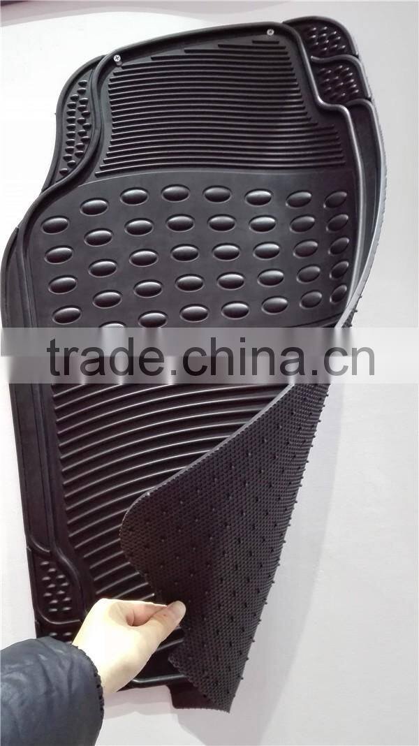 OEM 4pcs/5pcs of pvc car mat factory universal rubber mat with your own logo