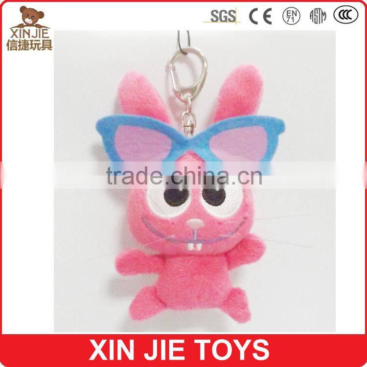 cute bee plush keychain 12cm plush honeybee keychain plush material bee keychain