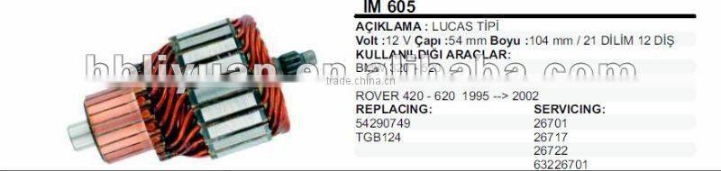 IM605 12V Lucas Starter Armature