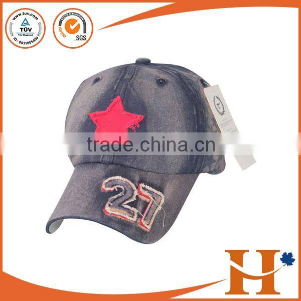 2016 New Fashion unisex Custom Embroidery washed cotton worn look outdoor sports baseball cap