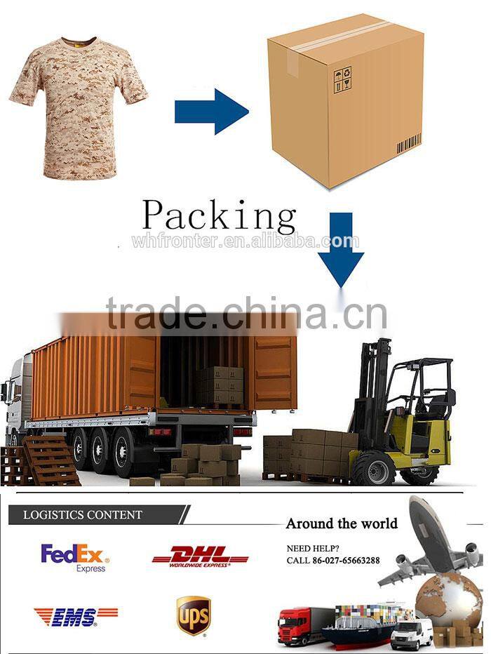 100% cotton made army camouflage miliitary short-sleeve t-shirt