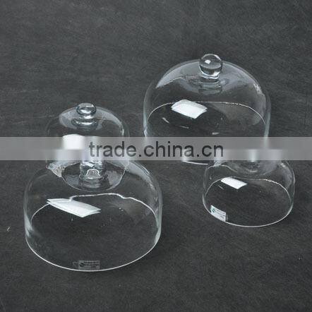 Clear glass dome cake cover cake stand