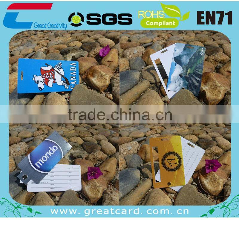Professional factory personalized PVC luggage tag
