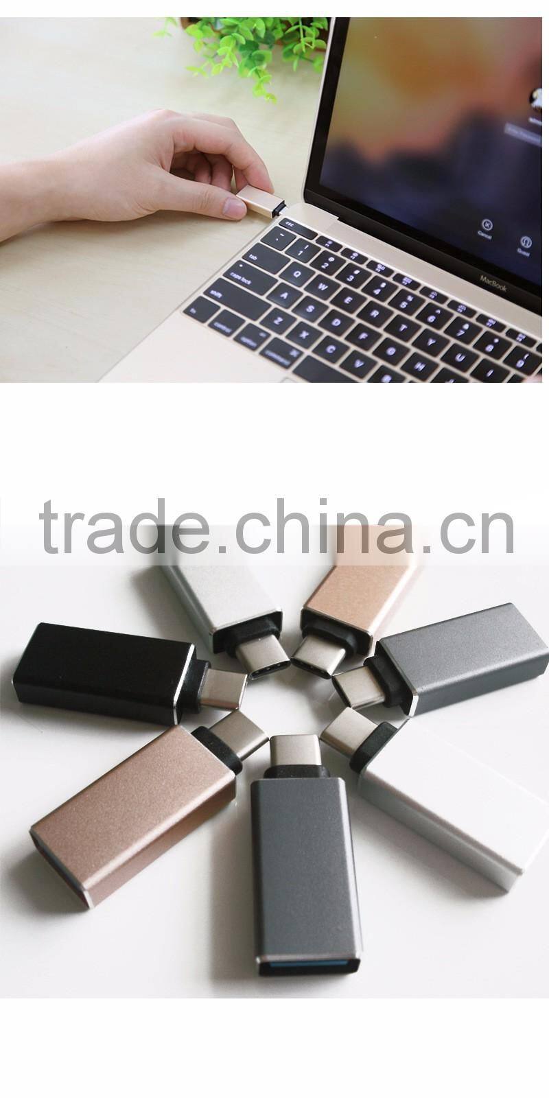 100% Genuine Metal head USB 3.1Type C Male to USB 3.0 Female Data Adapter Converter OTG