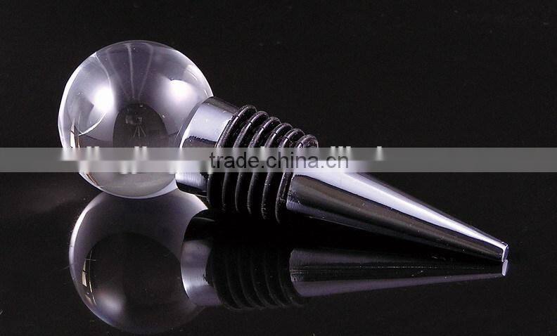 Promotional Faceted Ball Shape Crystal Wine Stopper for Party Favor