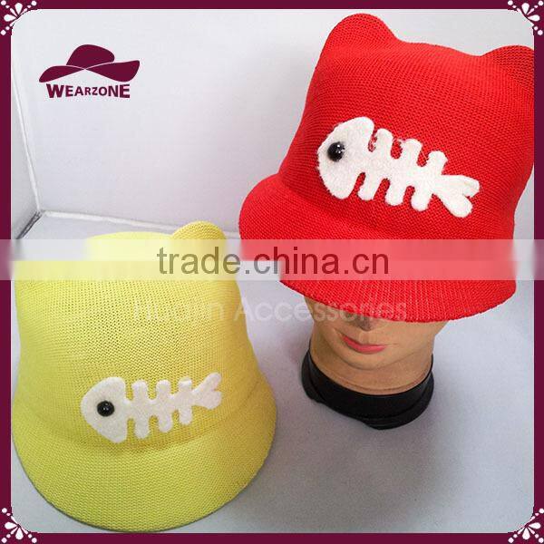 Baby Child 3D Cartoon Fish knitting Ride Hat