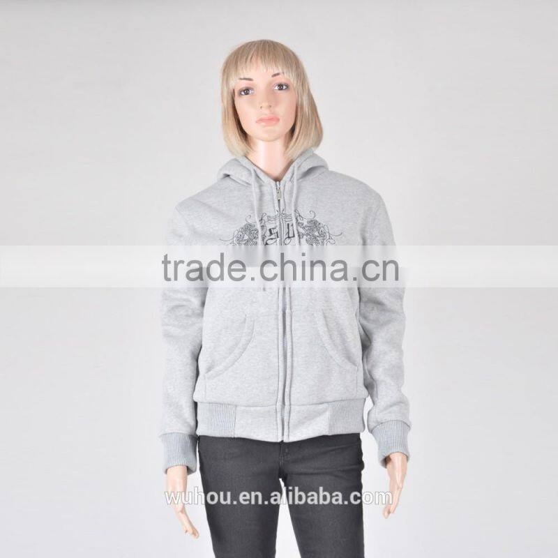 2016 Women's fitness high quality printed custom hoodies
