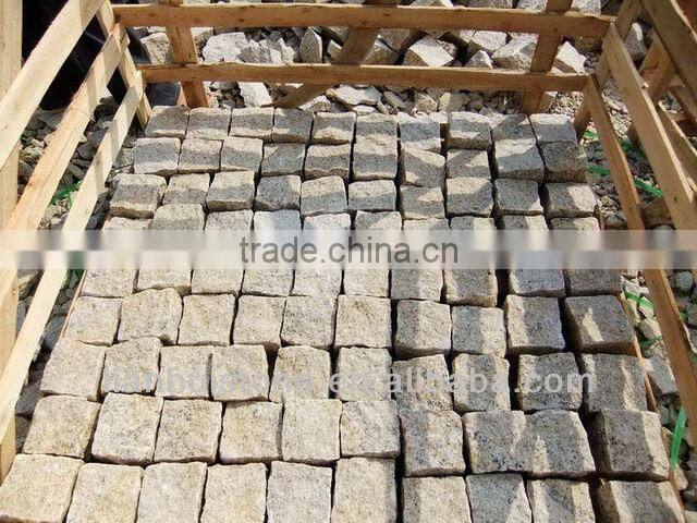 black granite cube stone paver G654