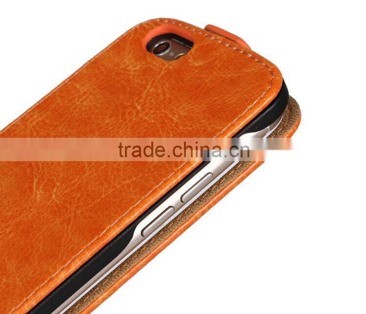 Up down Colorful flip leather case for iphone 6