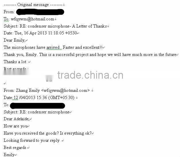 best high sensitivity condenser microphone FNM6035