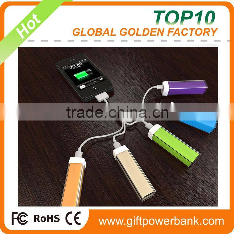 Back up battery lipstick shape 2200mAH power bank for smart phones