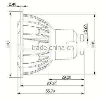 LED Spotlight,1 x 3W Ultra Bright COB, AC85-265V, Halogen Equivalance 35W,Bulb LED GU10 5000K