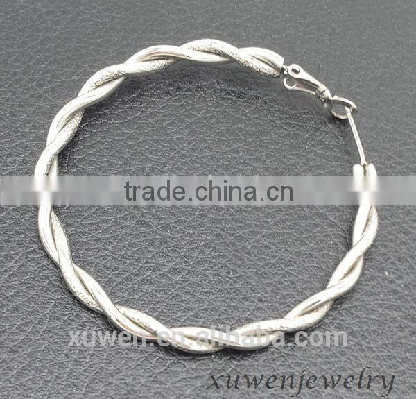 factory made twisted stainless steel turkish earrings