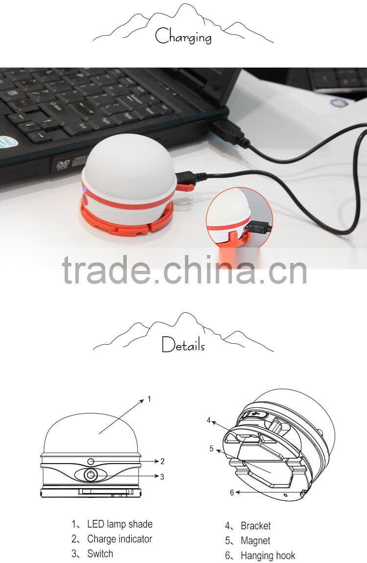 SORBO Wholesale Outdoor Lighting Products Portable Mini LED Lamp Rechargeable Camping Lantern