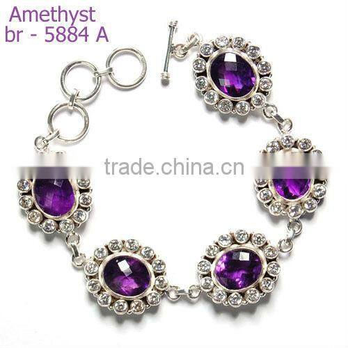 Vintage black onyx bracelet 925 sterling silver